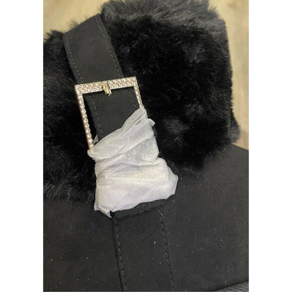 Juicy Couture Klaire Slip On Boots Black Buckle Women’s 8 New - Picture 6 of 12